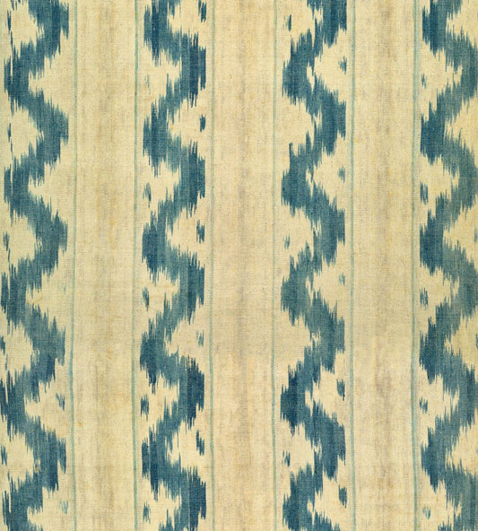 Vintage Ikat Wallpaper by MINDTHEGAP Indigo Beige