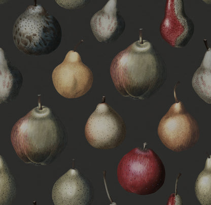 Vintage Pear Midnight mural by Rebel Walls
