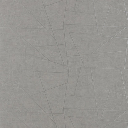 Vinyl Abstract Geometric Wallpaper by Phillip Jeffries in Silver Shape (PJ 6492)