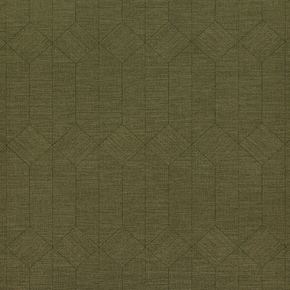 Vinyl Voyage Wallpaper by Phillip Jeffries in Olive Green (PJ 34508)