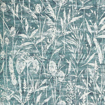 Violet Grasses Cobalt fabric by Sanderson