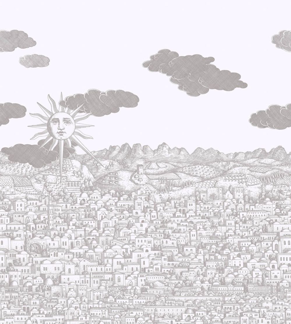 Vista Mediterranea Mural by Cole & Son Soft Neutral