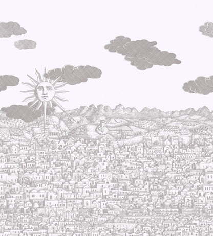 Vista Mediterranea Mural by Cole & Son Soft Neutral