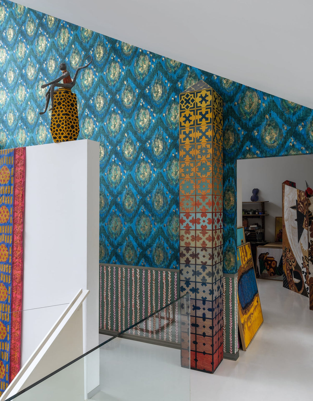 Viva la Vida Wallpaper by Pierre Frey shown in a room setting (view 1)