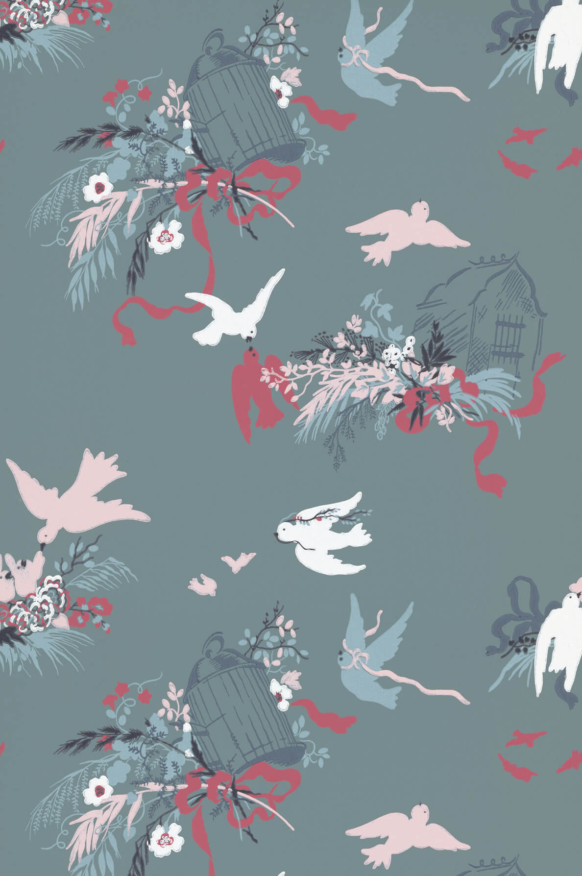 Volières wallpaper by Little Greene in Etruria