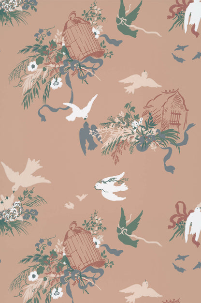 Volières wallpaper by Little Greene in Masquerade