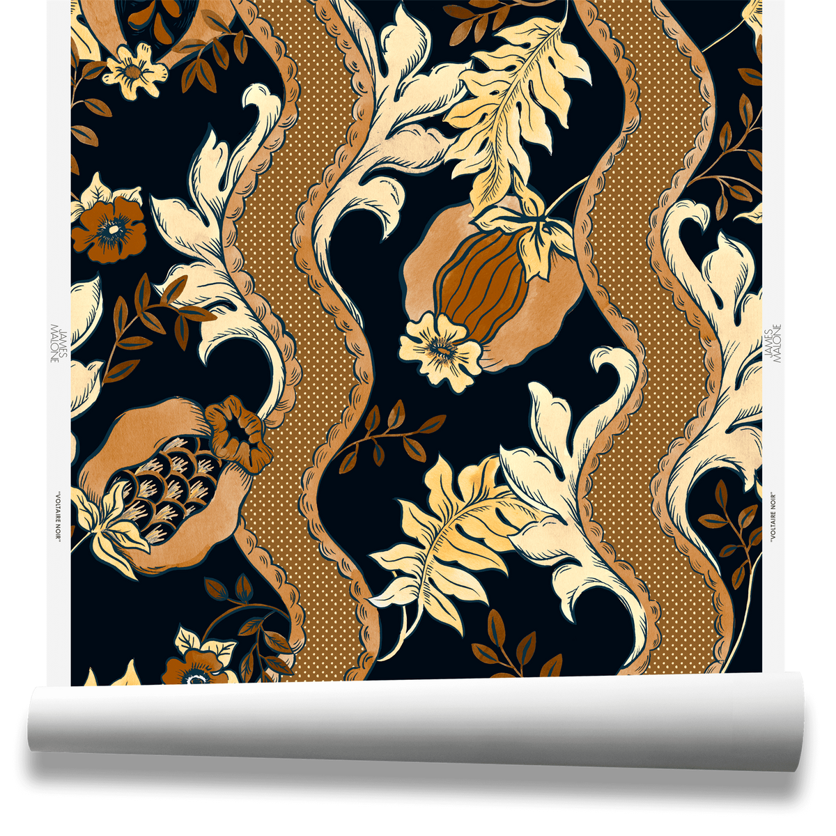 Voltaire Wallpaper by James Malone in Noir