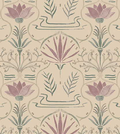 Voysey Wallpaper by Tres Tintas Pink