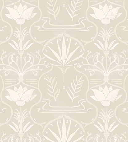Voysey Wallpaper by Tres Tintas Beige
