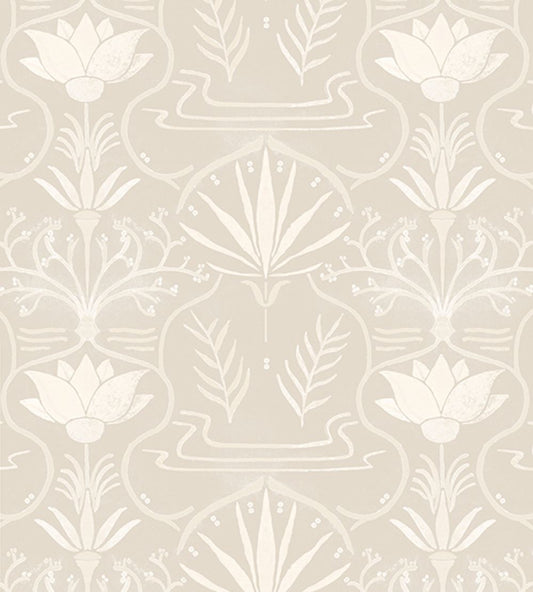 Voysey Wallpaper by Tres Tintas Beige
