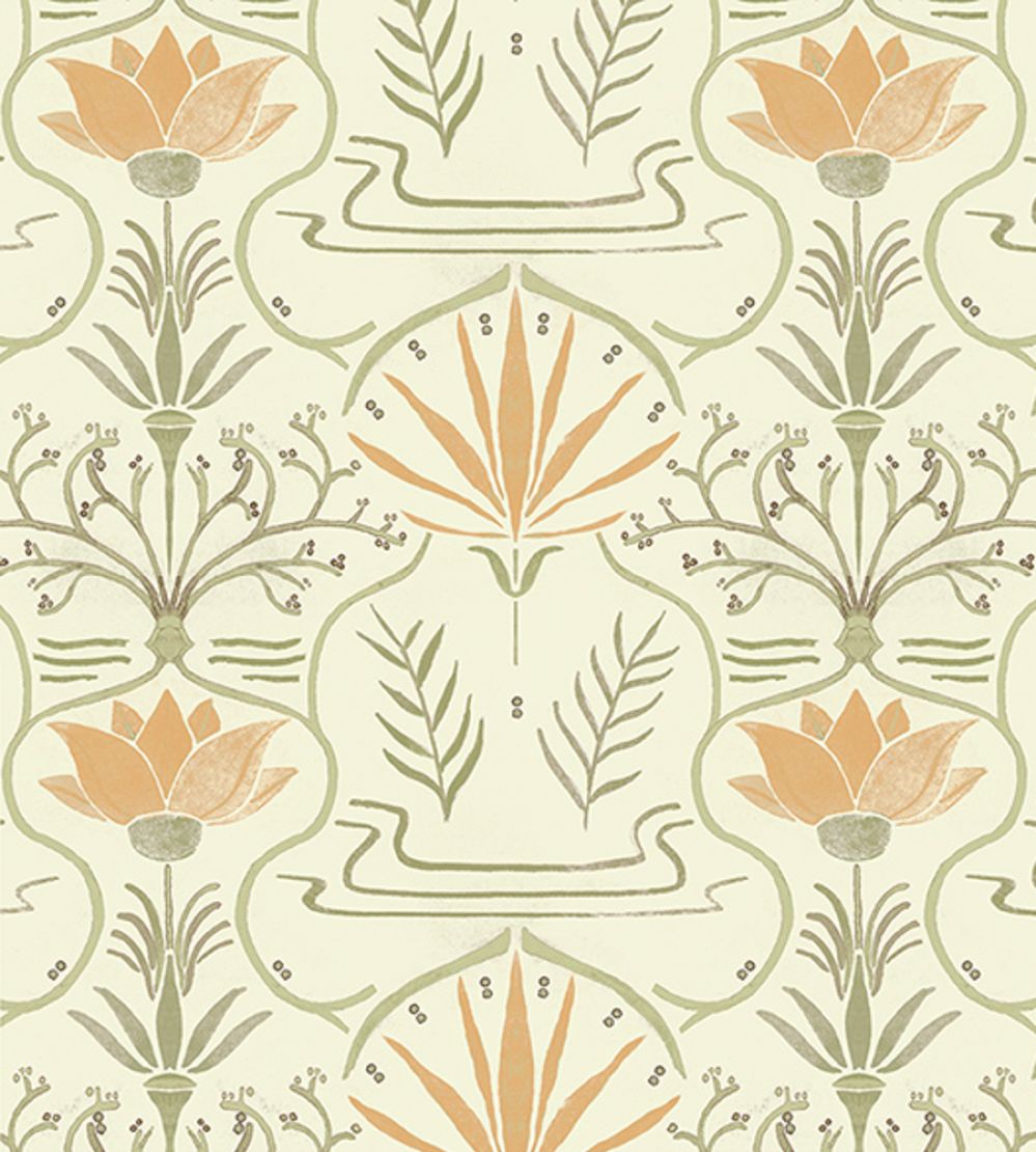 Voysey Wallpaper by Tres Tintas Green