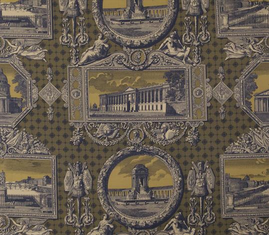 Les Vues de Paris Fabric by Marvic Textiles in Indigo