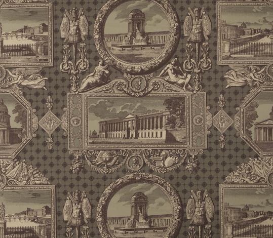Les Vues de Paris Fabric by Marvic Textiles in Sepia