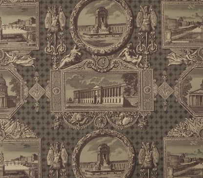 Les Vues de Paris Fabric by Marvic Textiles in Sepia