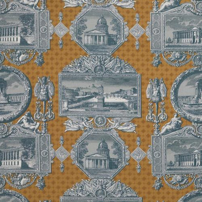 Les Vues de Paris Fabric by Marvic Textiles in Old Gold