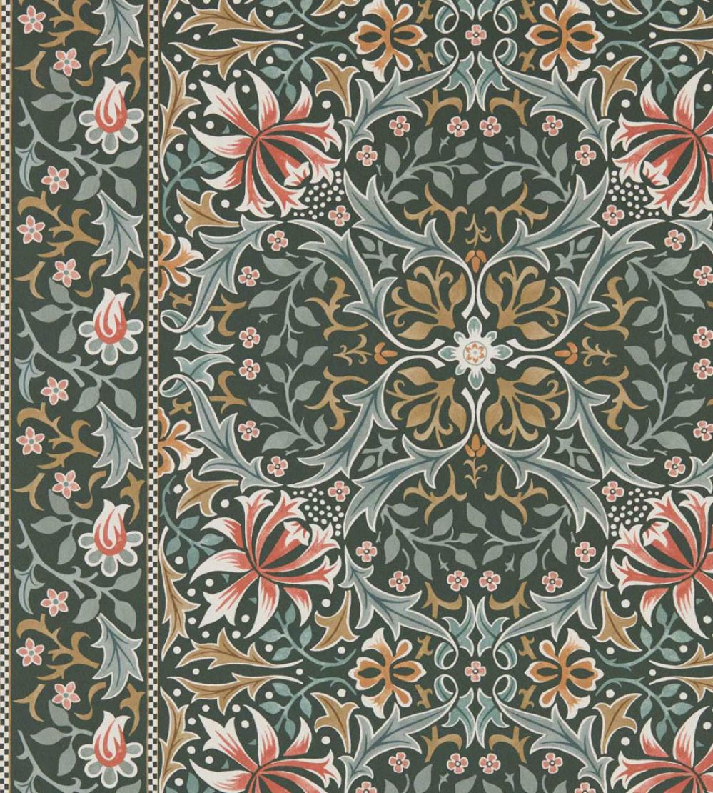 Walthamstow Wallpaper by Morris & Co Forest/Teal