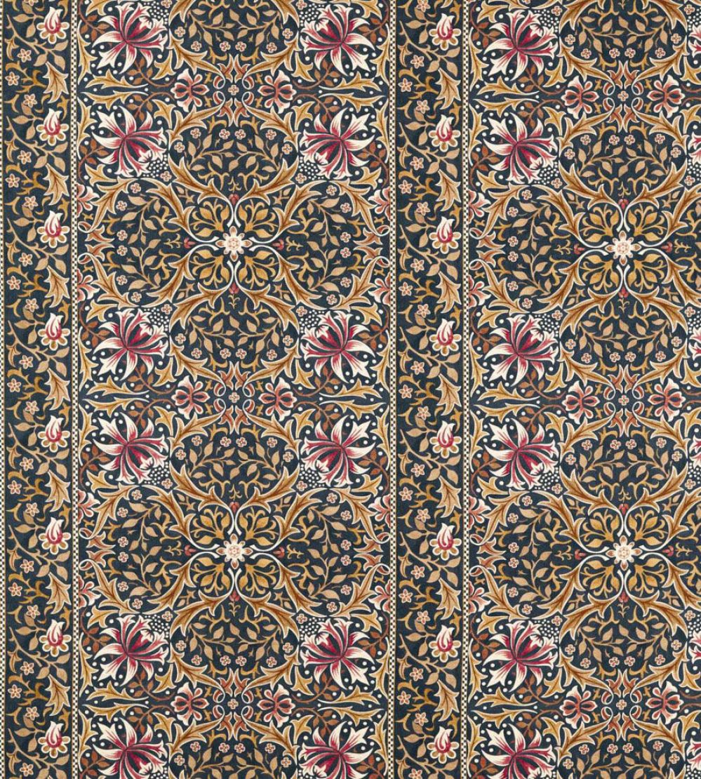 Walthamstow Fabric by Morris & Co Indigo/Gold