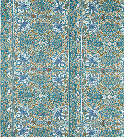Walthamstow Fabric by Morris & Co Teal/Ochre