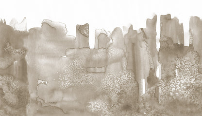 Watercolor City Beige mural by Rebel Walls