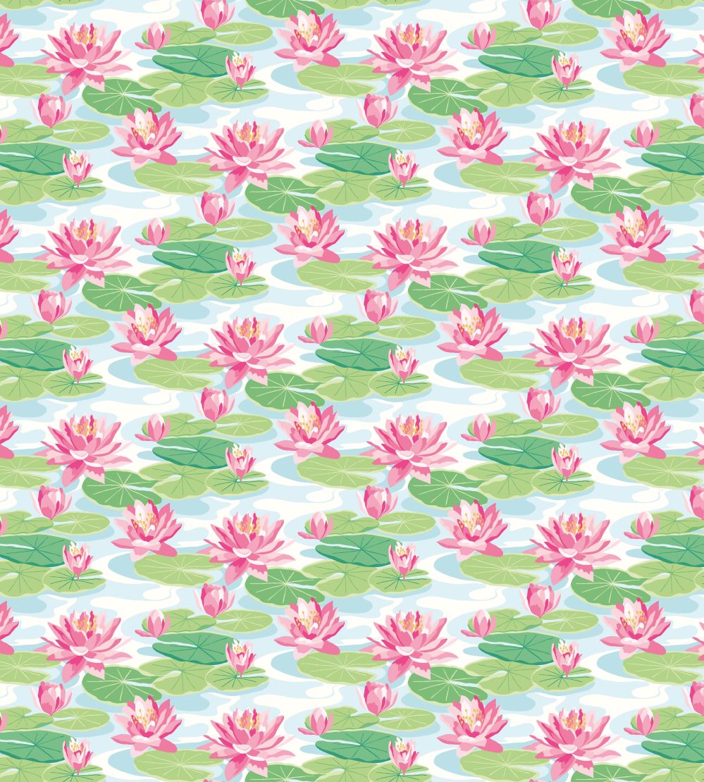 Waterlily Wallpaper by Ohpopsi Sky & Rose