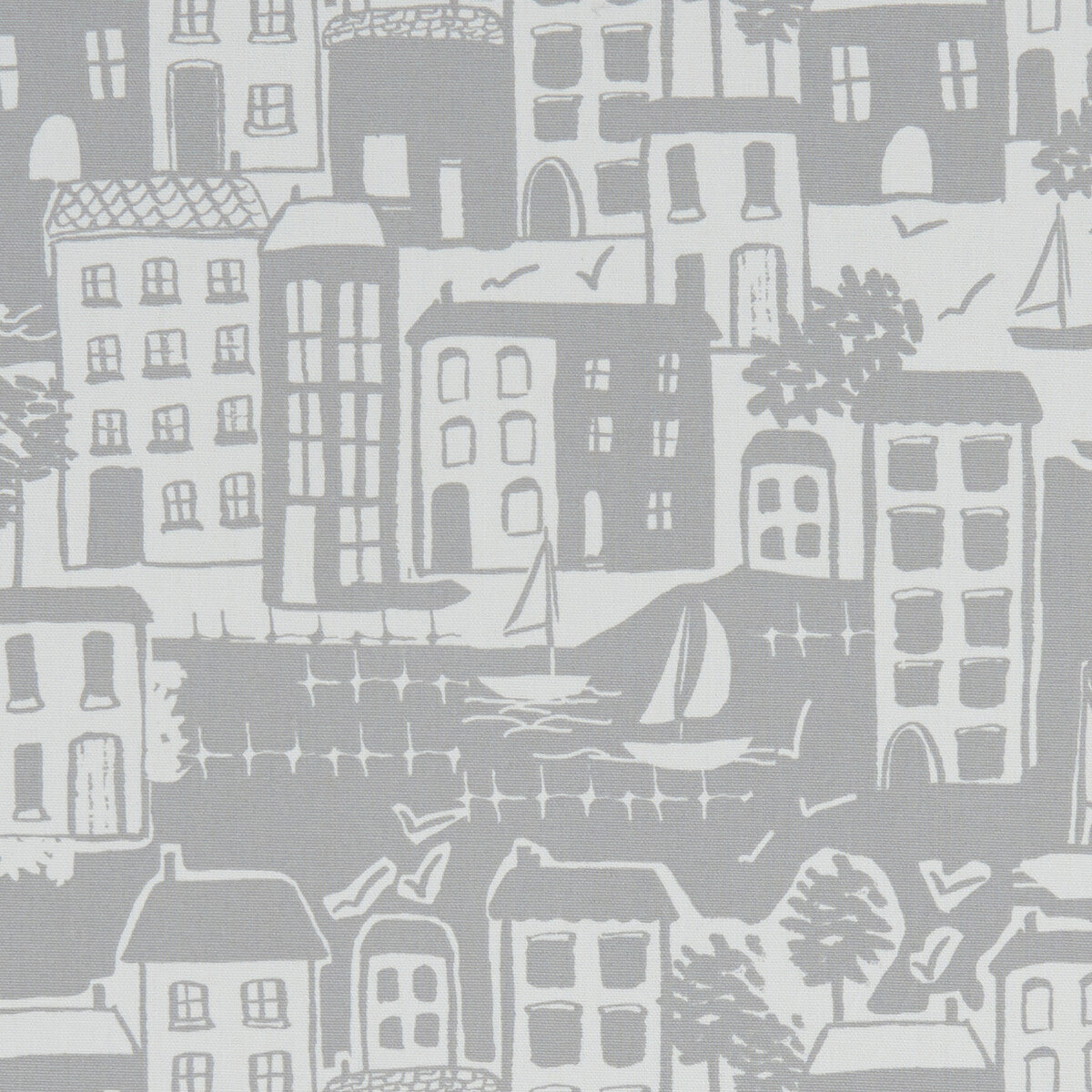 Waterside Grey fabric by Clarke & Clarke