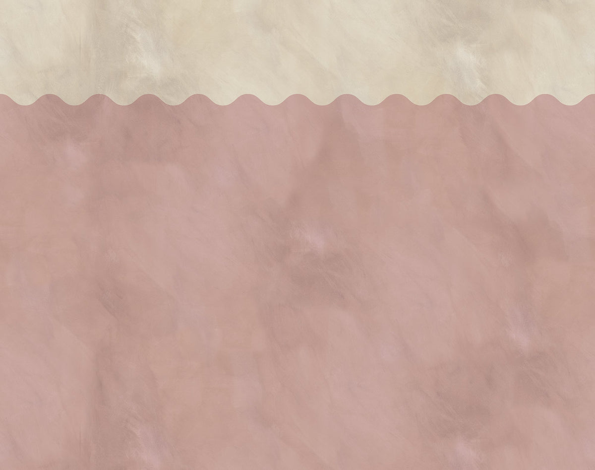 Wave Border Pink mural by Rebel Walls