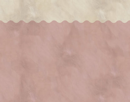 Wave Border Pink mural by Rebel Walls