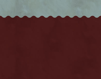 Wave Border Burgundy mural by Rebel Walls