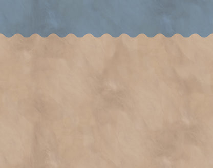 Wave Border Blue mural by Rebel Walls