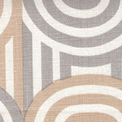 Wavelength Pale Grey Pale Taupe on Oyster fabric by Alan Campbell