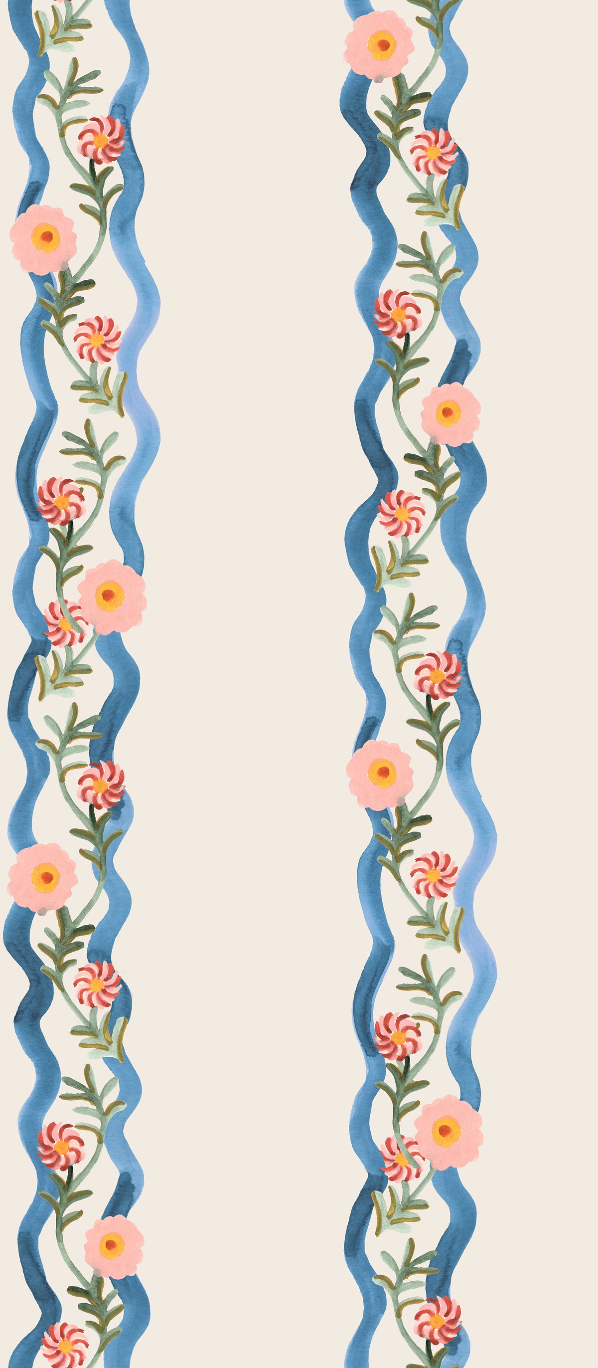 Wavy Ribbons Isabelle mural by Bien Fait