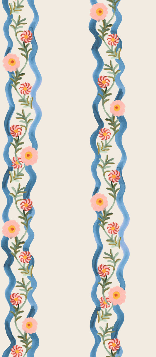 Wavy Ribbons Isabelle mural by Bien Fait