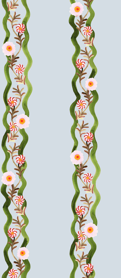 Wavy Ribbons Camille mural by Bien Fait