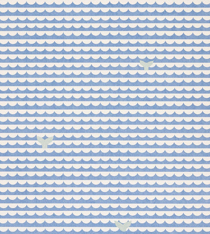 We Sailed Away Wallpaper by Christopher Farr Cloth Cobalt
