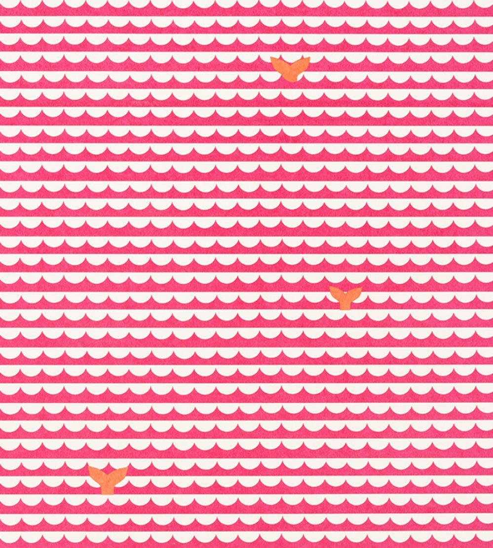 We Sailed Away Wallpaper by Christopher Farr Cloth Fushcia