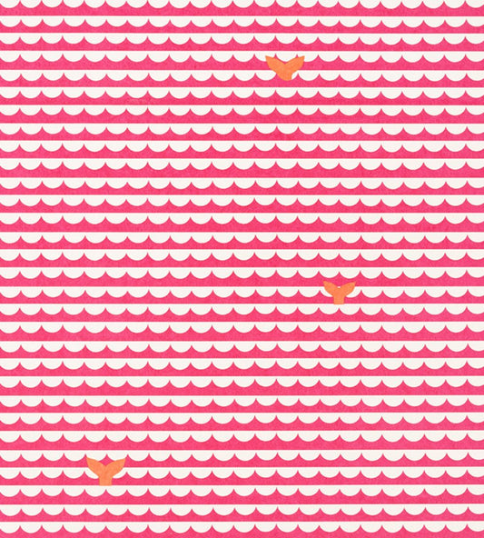 We Sailed Away Wallpaper by Christopher Farr Cloth Fushcia