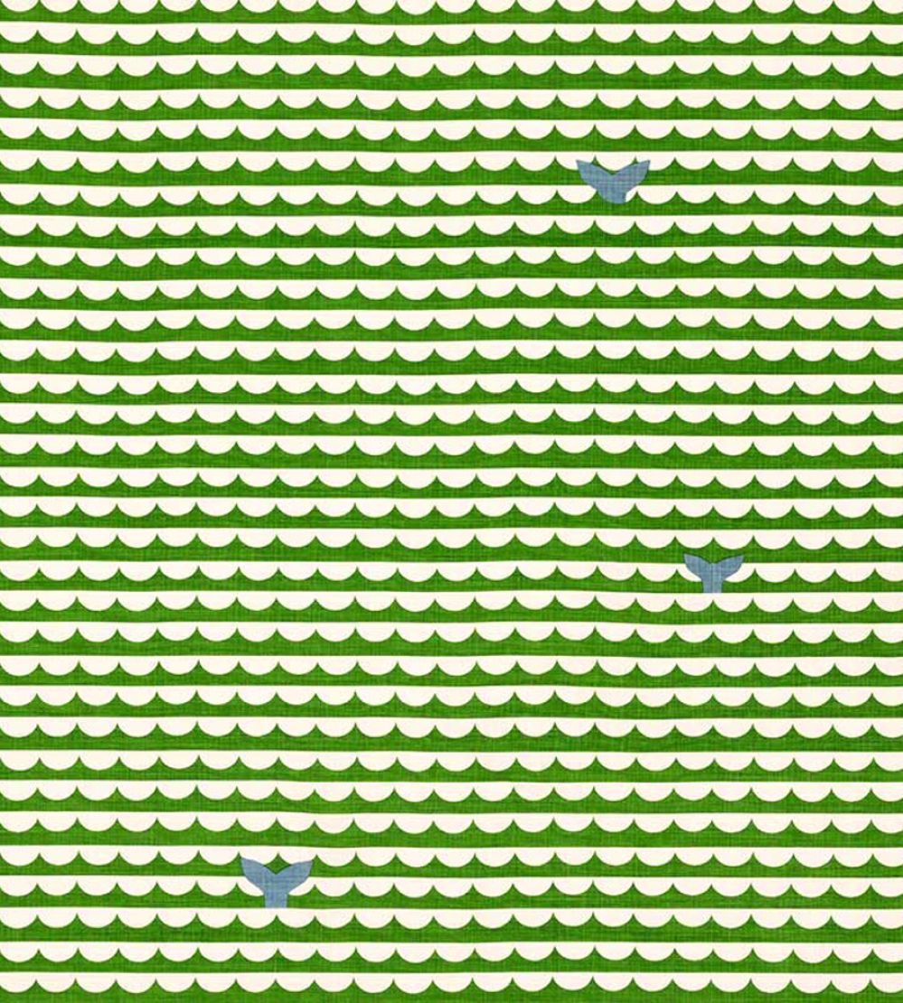 We Sailed Away Fabric by Christopher Farr Cloth Green
