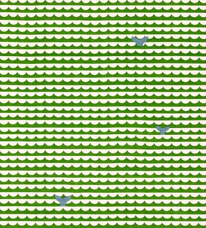 We Sailed Away Fabric by Christopher Farr Cloth Green