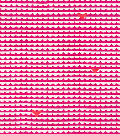 We Sailed Away Fabric by Christopher Farr Cloth Hot Pink
