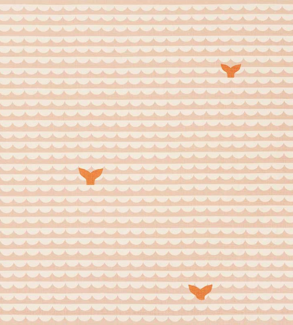 We Sailed Away Fabric by Christopher Farr Cloth Peach