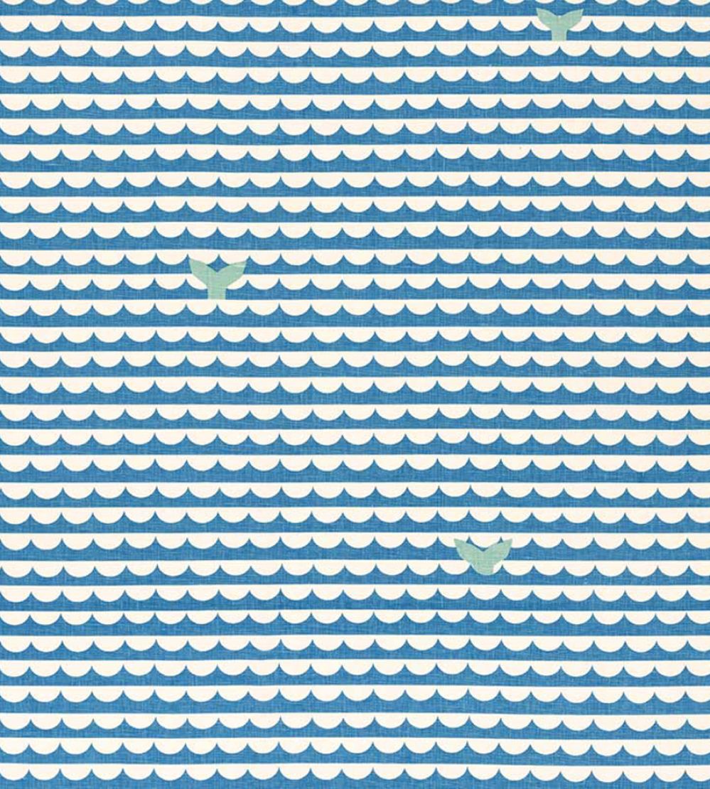 We Sailed Away Fabric by Christopher Farr Cloth Royal Blue