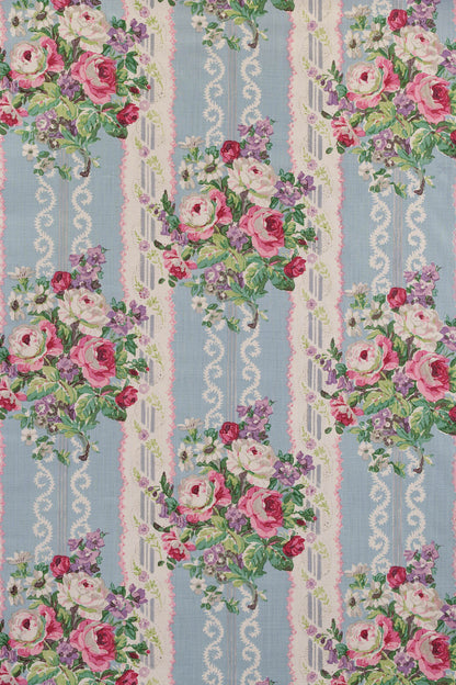 Westminster Hand-Block Fabric by Jean Monro in Blue