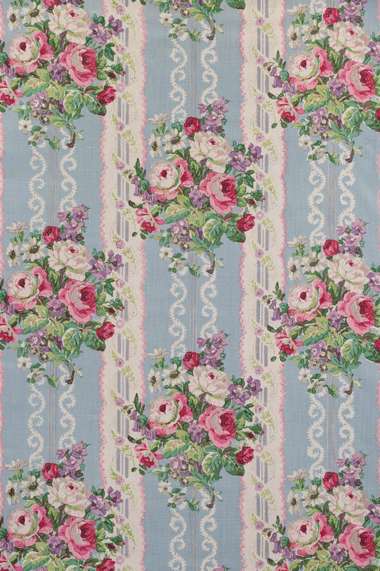 Westminster Hand-Block Fabric by Jean Monro in Blue