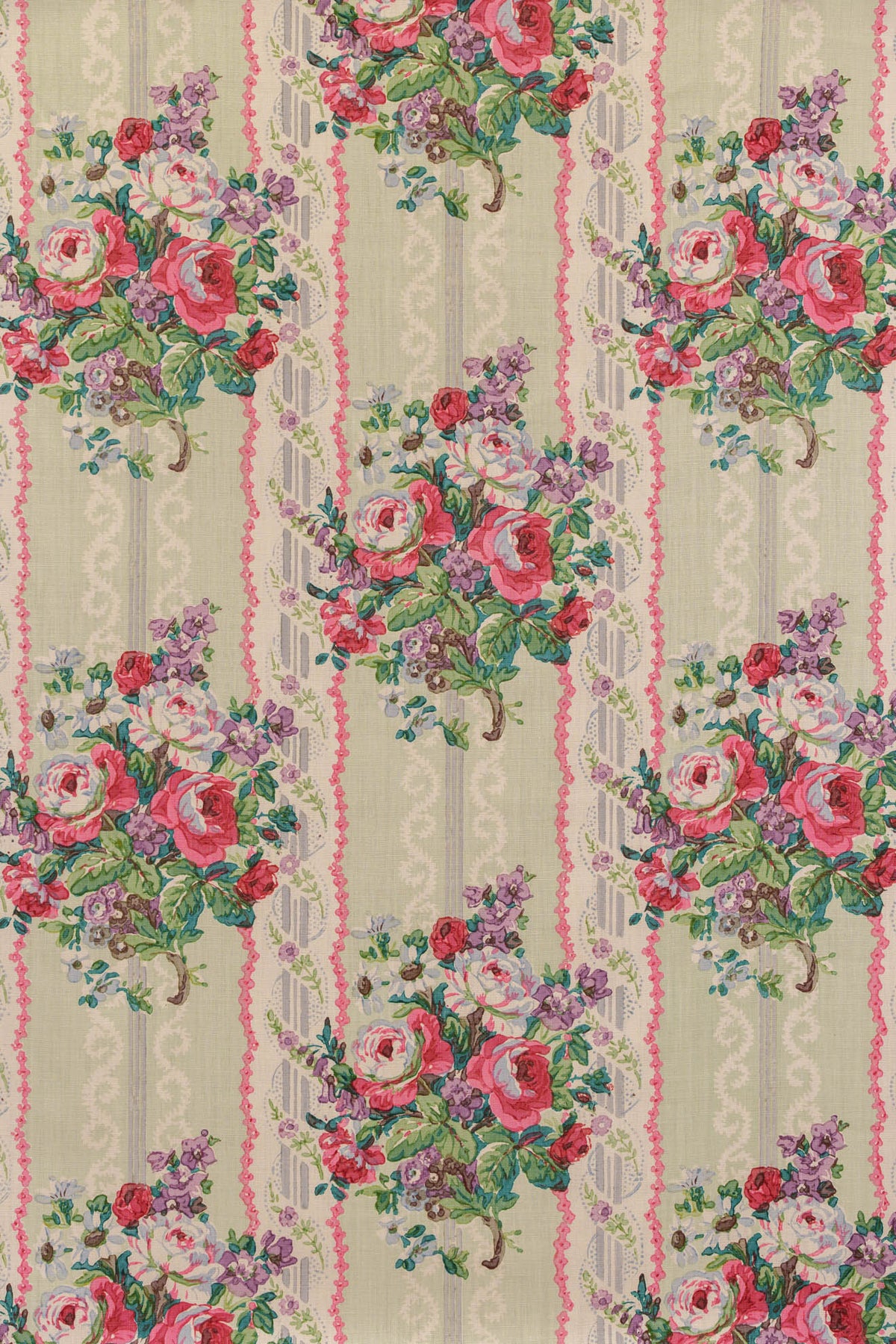 Westminster Hand-Block Fabric by Jean Monro in Green