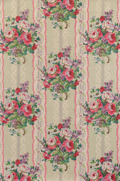 Westminster Hand-Block Fabric by Jean Monro in Green