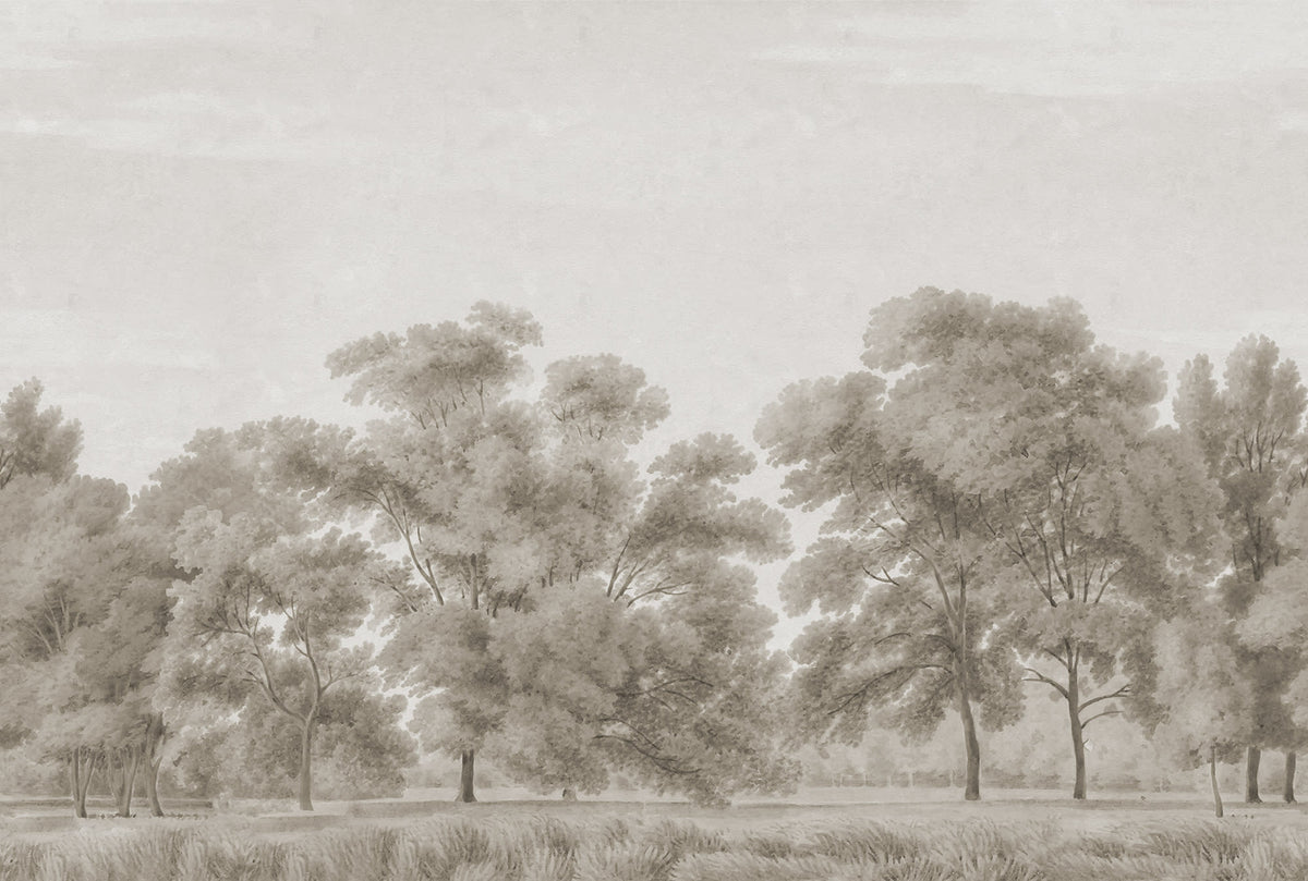 Whispering Forest Beige mural by Rebel Walls