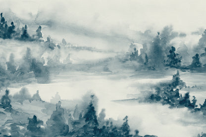 Whispering Woods Blue mural by Hovia