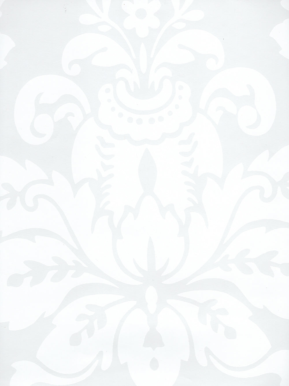 Monty White on White Patent wallpaper by Quadrille