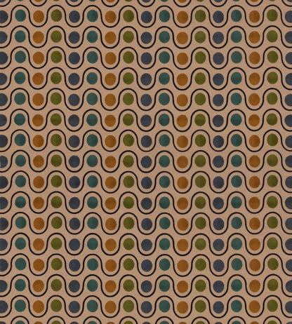 Wicket Fabric by Mulberry Home Green/Blue