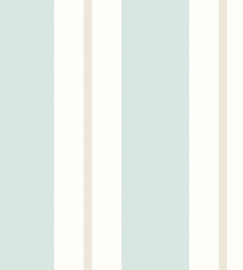 Wide Multi Stripe Wallpaper by Ohpopsi Seafoam